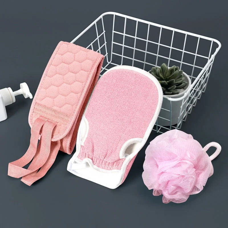 3pc Shower Back Exfoliating Kit - Perfect For Back Acne